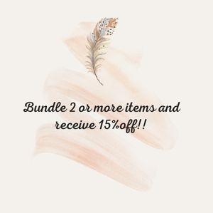 Bundle 2 or more items and receive 15% off!❤️